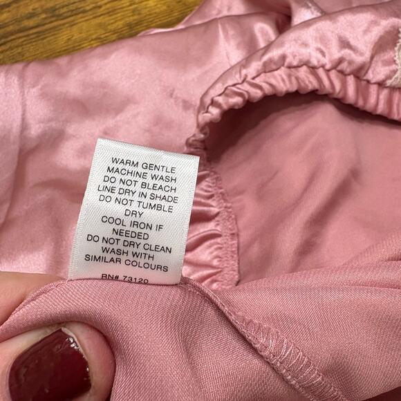 Fredericks of Hollywood Plus Size 4X Sexy PJs Pajamas Camisole Shorts Pink Satin - Picture 9 of 11